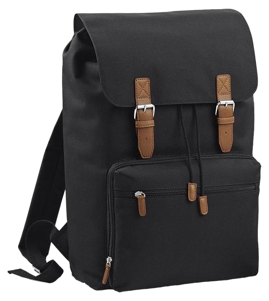 Bagbase Heritage Laptop-Rucksack / Rucksack, für Laptops bis zu 17 Zoll FK217 (Einheitsgröße) (Schwarz)