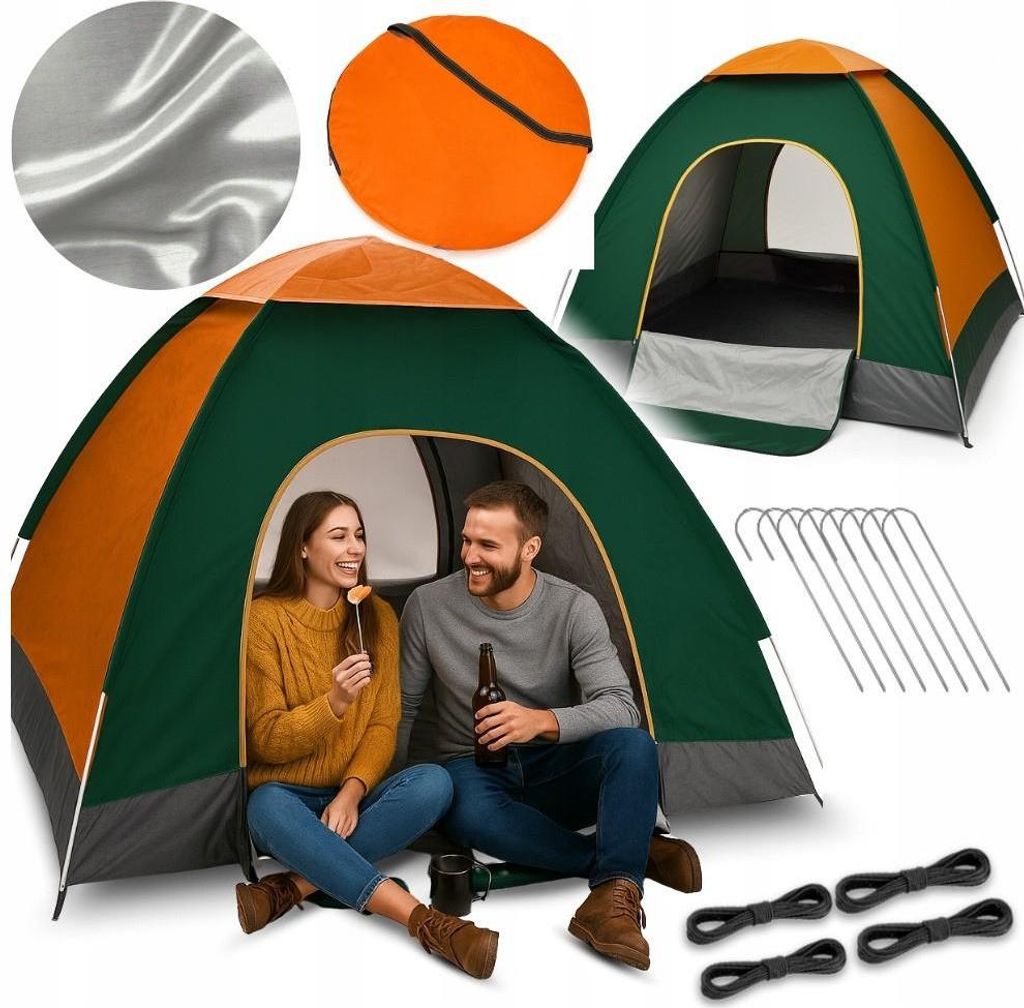 Automatisches Selbstaufbau-Campingzelt für 3-4 Personen