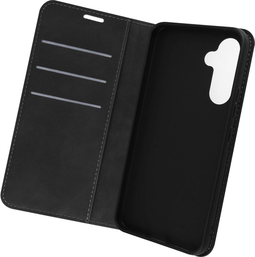 Wallet Cover für Samsung Galaxy A54 5G, Kartenfach und Ständer – Schwarz
