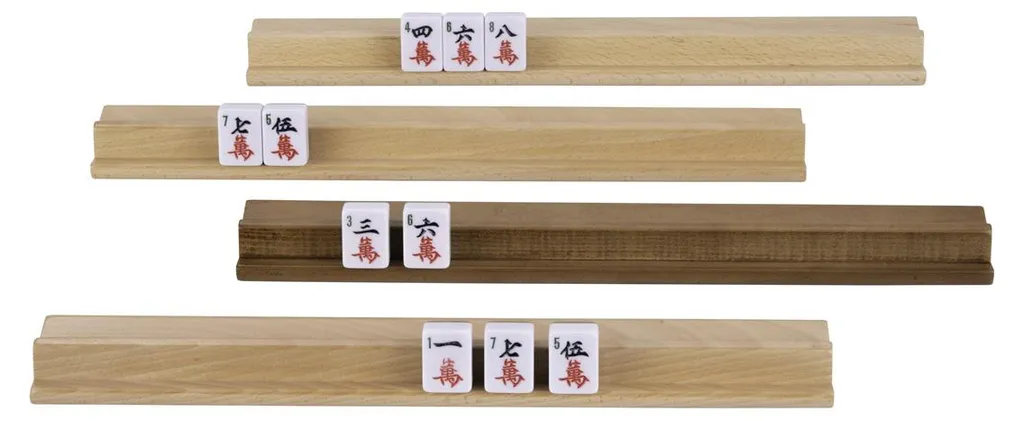 Baguettes de Mah-jong 35 cm Longues en Bois de Qualité - Lot de 4