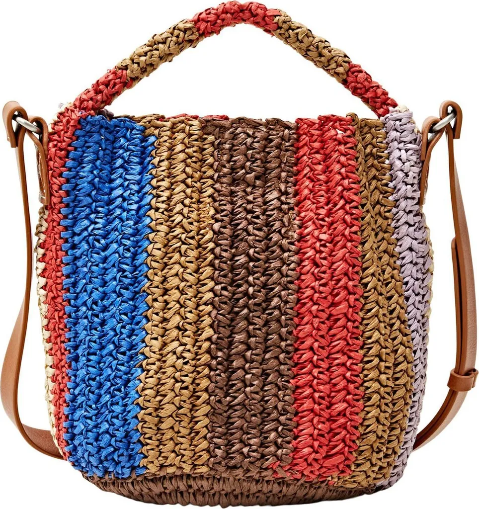 Borsa ESPRIT Drew Woven Straw Crossbody Bag Multicolore - Estate 2026
