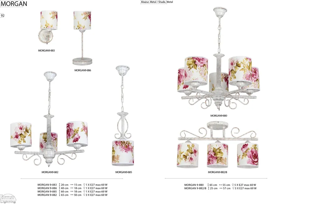 Luminaire mural design blanc et or MORGAN pour éclairage salon