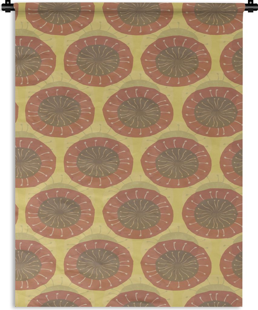 MuchoWow Wandteppich Wandbehang Sonnenblumen - Muster - Südamerika 90x120 cm Tapisserie Dekoration Wandtuch - Wanddeko