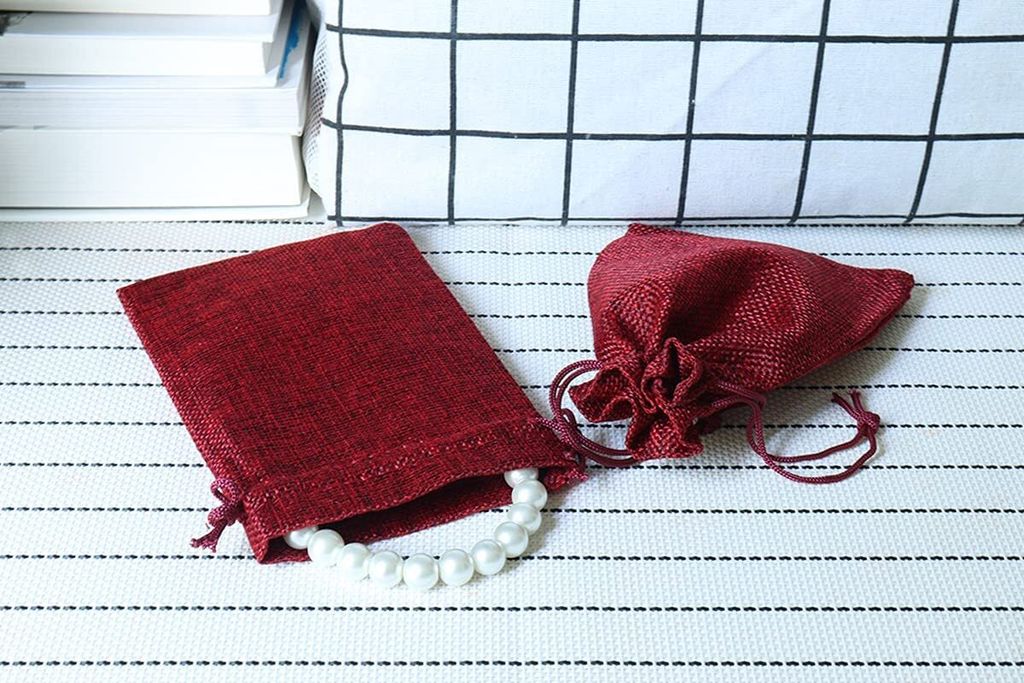 30 Stück 15*20cm Jutesäckchen, Jute Beutel mit Kordelzug, Produktbild 6