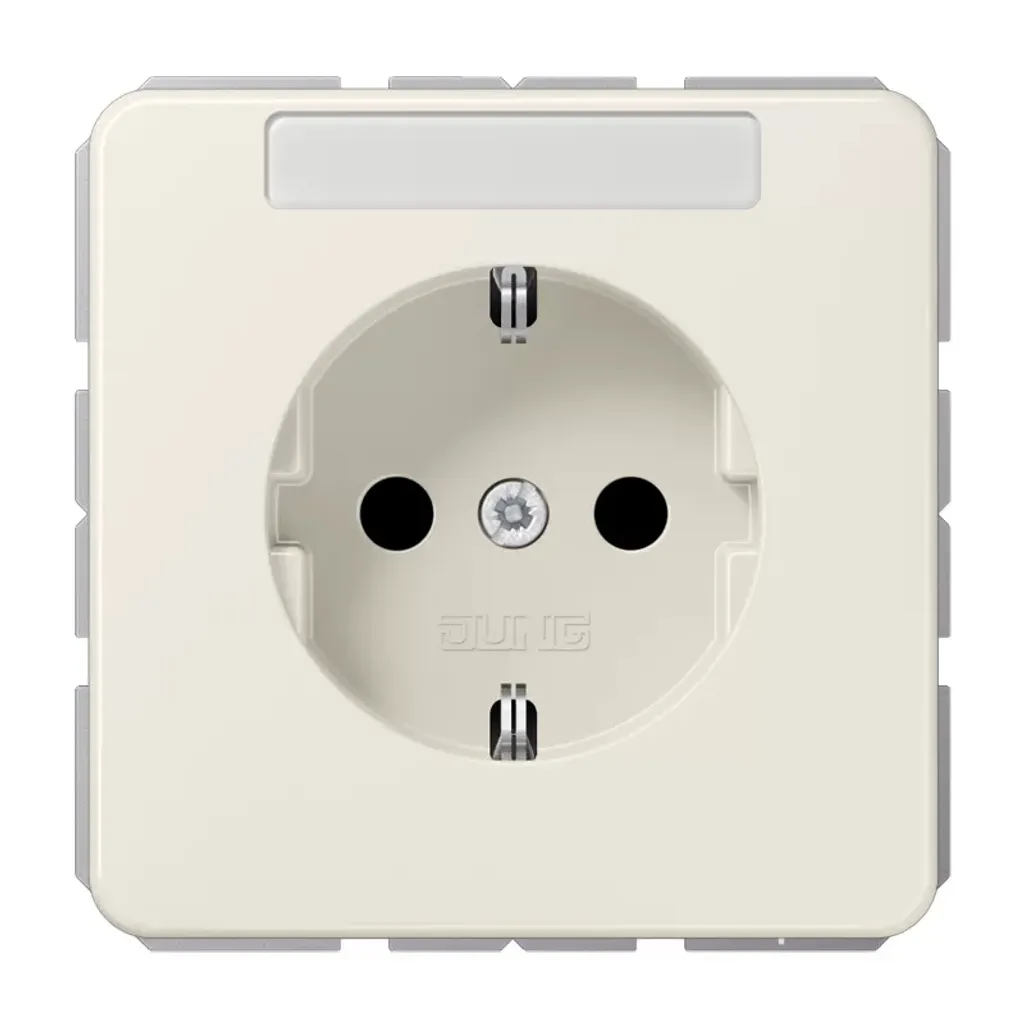 JUNG CD 1520 NA Prise type F ivoire CD1520NA avec étiquette de marquage