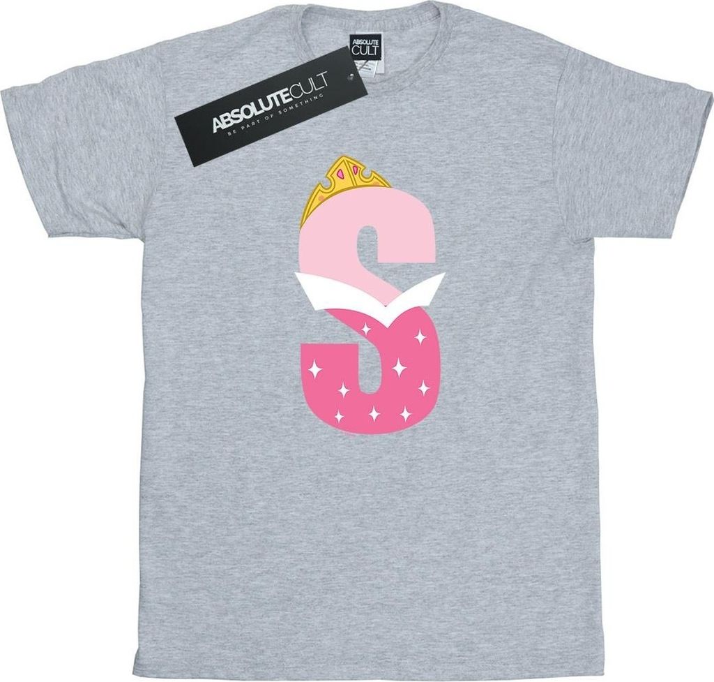 Disney - "Alphabet S Is For Sleeping Beauty" T-Shirt für Damen BI42685 (M) (Grau)