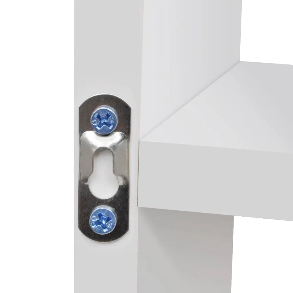 Étagère murale suspendue 8 compartiments Blanc - Design moderne 85cm - 6