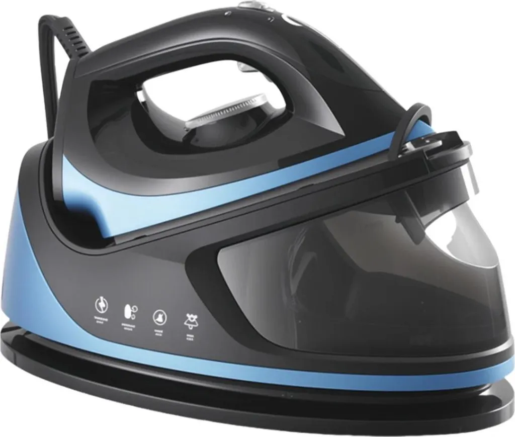 Fer à repasser vapeur bleu haute performance 2000W pour un lissage facile