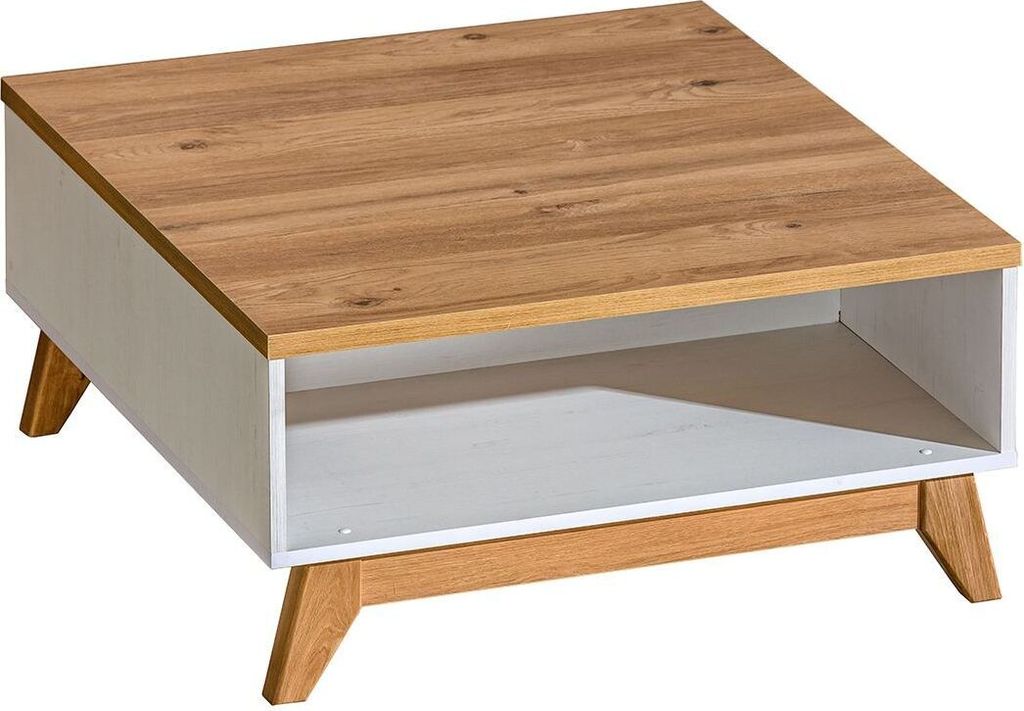 Beistelltisch Couchtisch Farbe: Weiß 81x35x81 cm