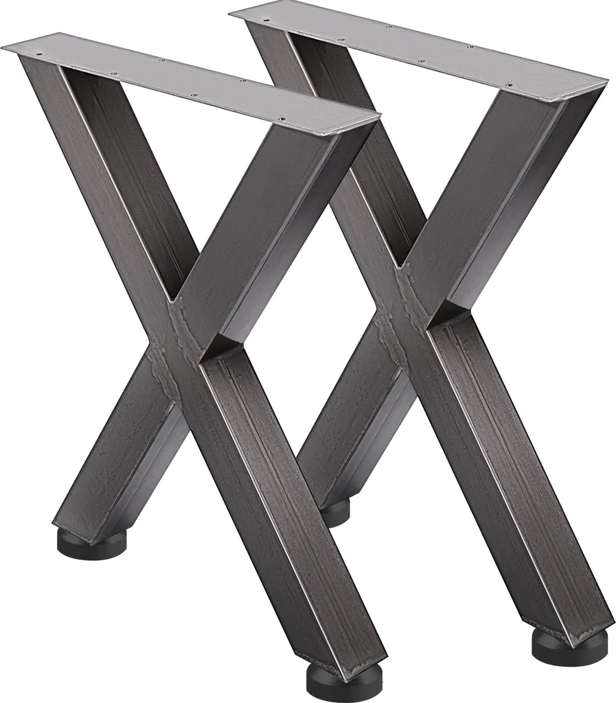 Pied de Table pour Création de Meuble Loft et Banc en Acier Design en X