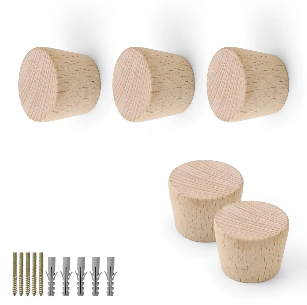 Porte-manteau mural en bois pour salle de bain et chambre, design épuré