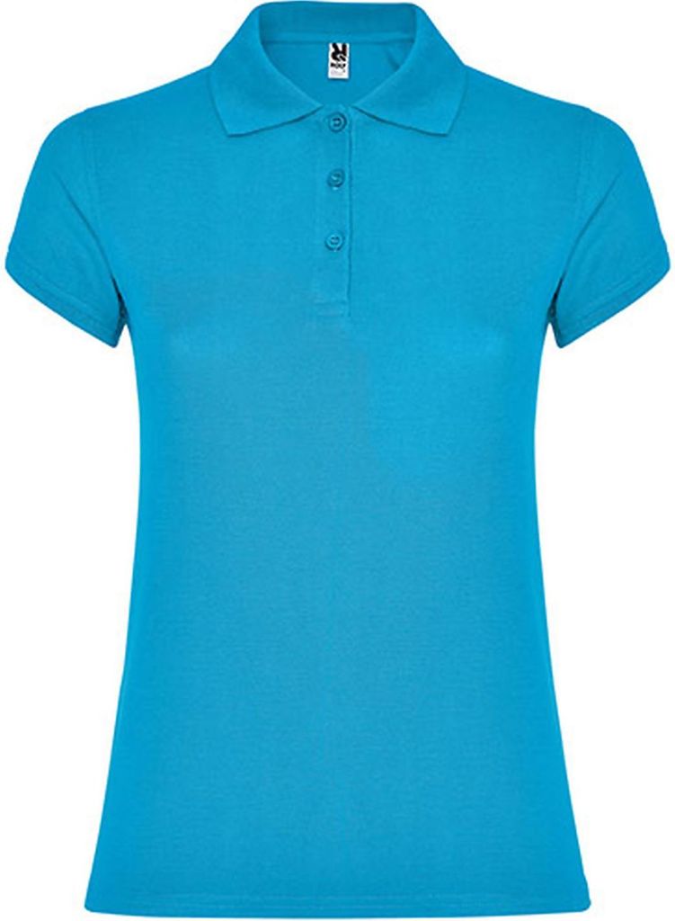 Roly PO6634 | Damen Star Woman Poloshirt, Piqué - Farbe: Turquoise 12 - Größe: M