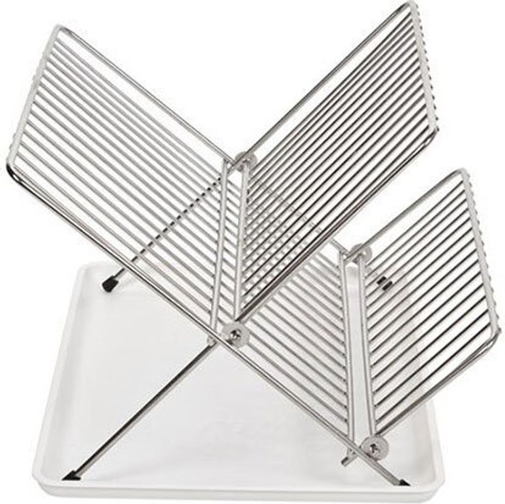 Sauvic Edelstahl Faltbarer Geschirrabtropfer Silber Silber One Size