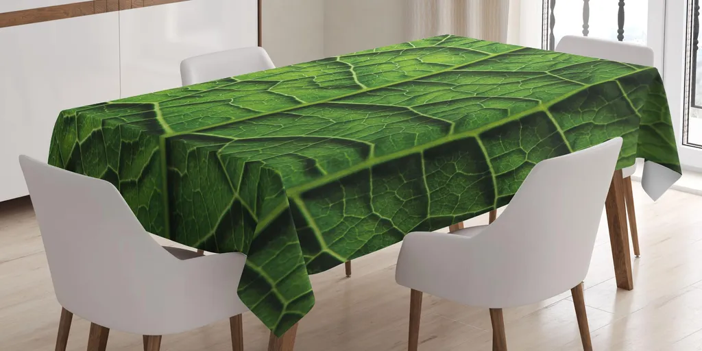 ABAKUHAUS Tovaglia Verde Foresta Pluviale 140x200 - Stile Esotico Top
