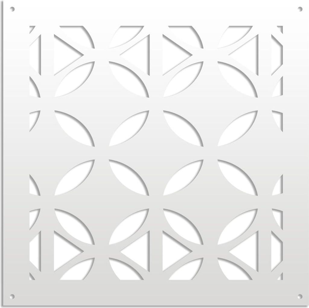 ALIEN – Perforiertes PVC–Panel – Sonnenschutz 73x73 cm weiß