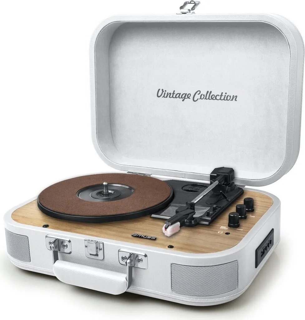 Giradischi Muse MT-201WW Bianco Stereo: Bluetooth e USB Recorder