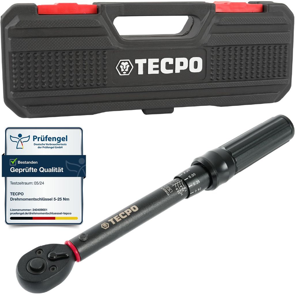 TECPO Drehmomentschlüssel 1/4"  5-25 Nm Produktbild 
