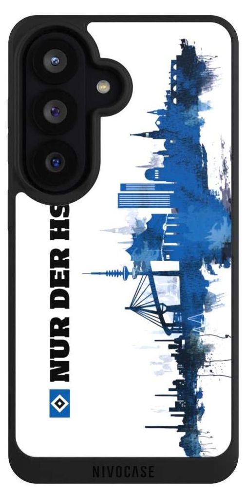 NIVOCASE Handyhülle für Samsung Galaxy S26 Hülle NIVOpure Case Schwarz Bundesliga HSV Offizielles Lizenzprodukt