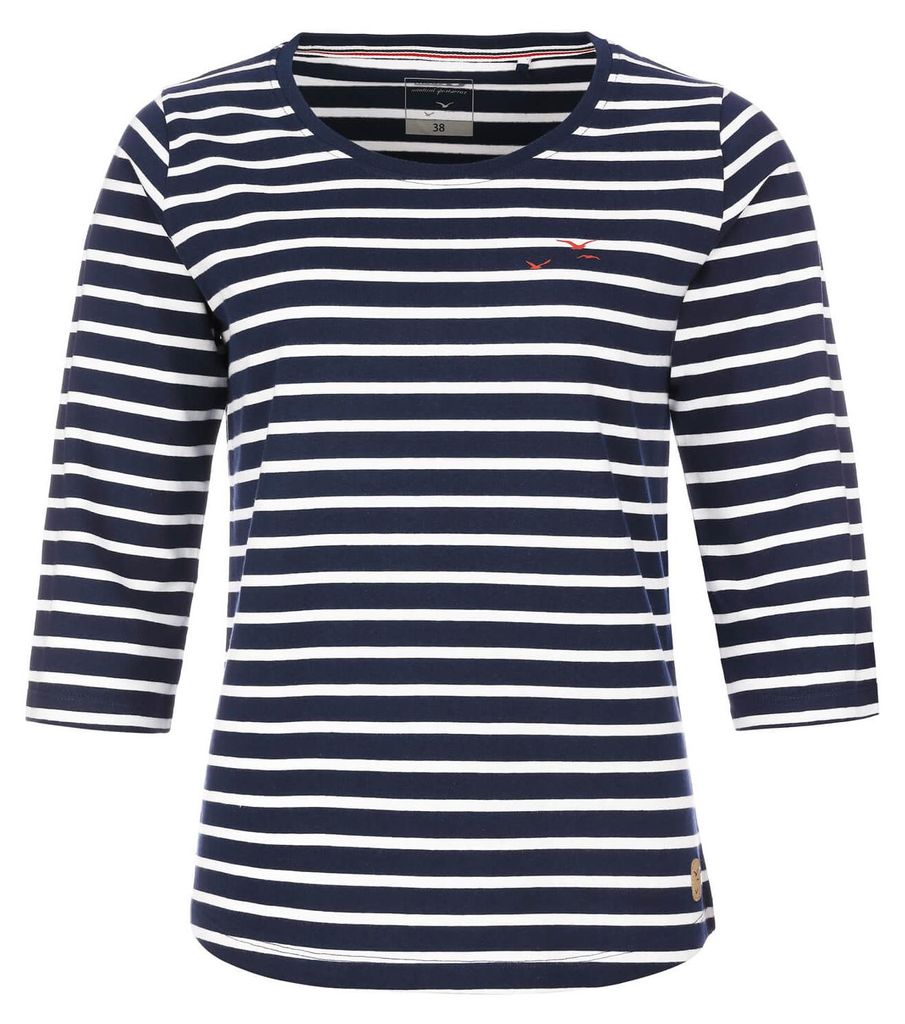 modAS Damen Bretonisches Shirt mit 3/4-Arm und Rundhals - Produktbild 