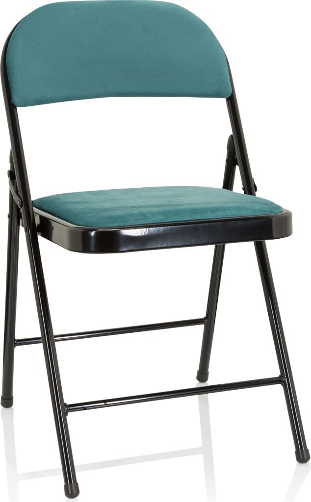 hjh OFFICE Klappstuhl TUDELA I Stoff Beistellstuhl Gästestuhl Stuhl klappbar bis 130 kg belastbar