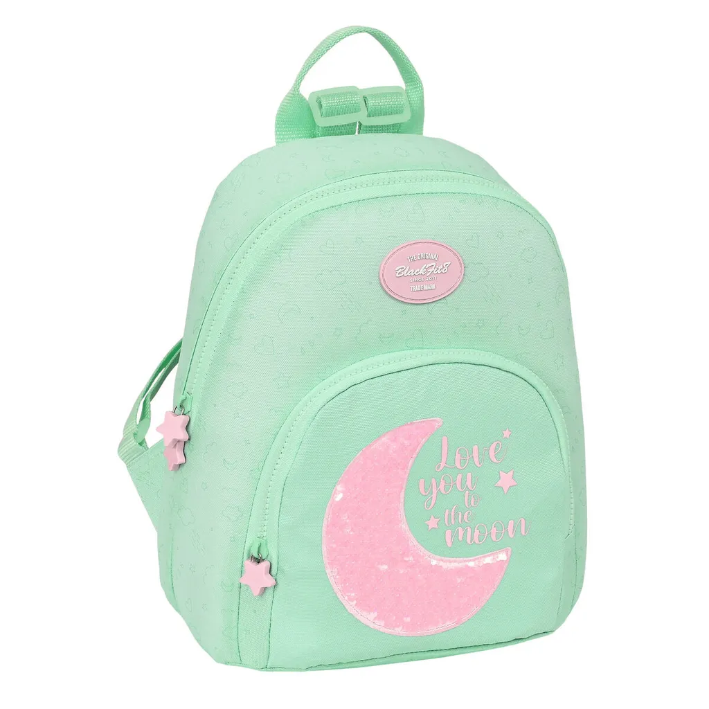 Zaino Green BlackFit8 Moon 30x25x13 | Zainetto Eco-Sostenibile Verde