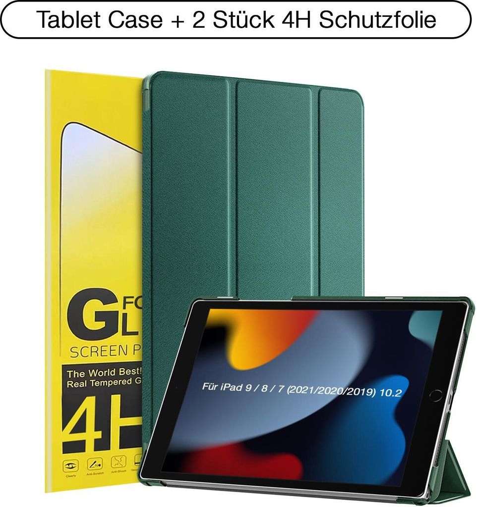 Schutzhülle + 2x 4H Displayfolie für iPad 7/8/9 Generation Produktbild 