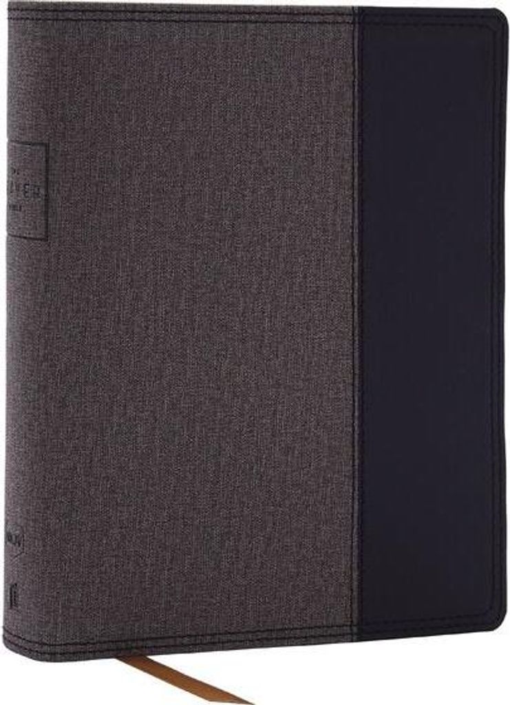 The Prayer Bible: Pray God's Word Cover to Cover (NKJV, Black/Gray Leathersoft, Red Letter, Comfort Print)