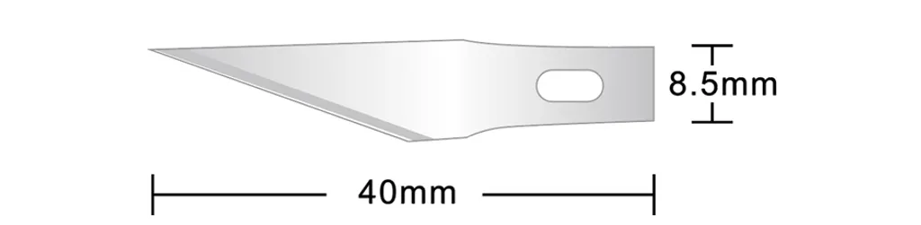 Lames pour scalpel argenté Hansa - Lot de 10 pour modélisme et DIY