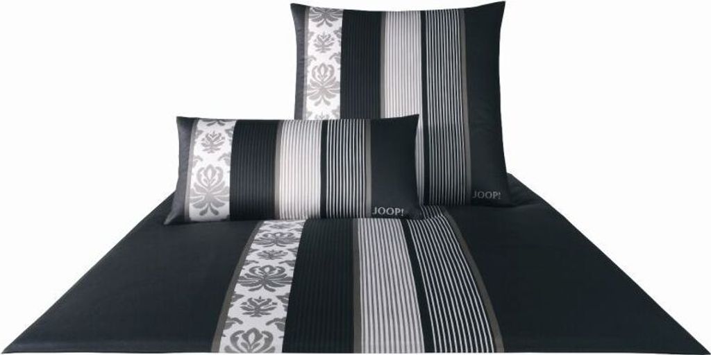 JOOP pościel Ornament Stripe czarny 4022-09 155x220 cm + Zdjęcie produktu 