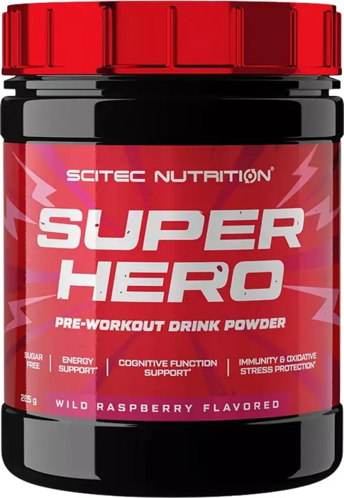 Pré-Workout Musculation Scitec Superhero 285g : Énergie et Focus Intense