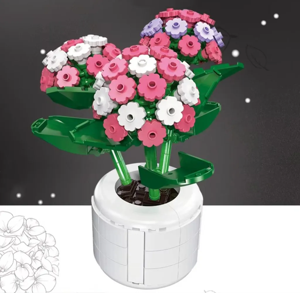 Blocs de Fleurs de Construction 342 Pièces El Vhs395 Modèle 92362 3624