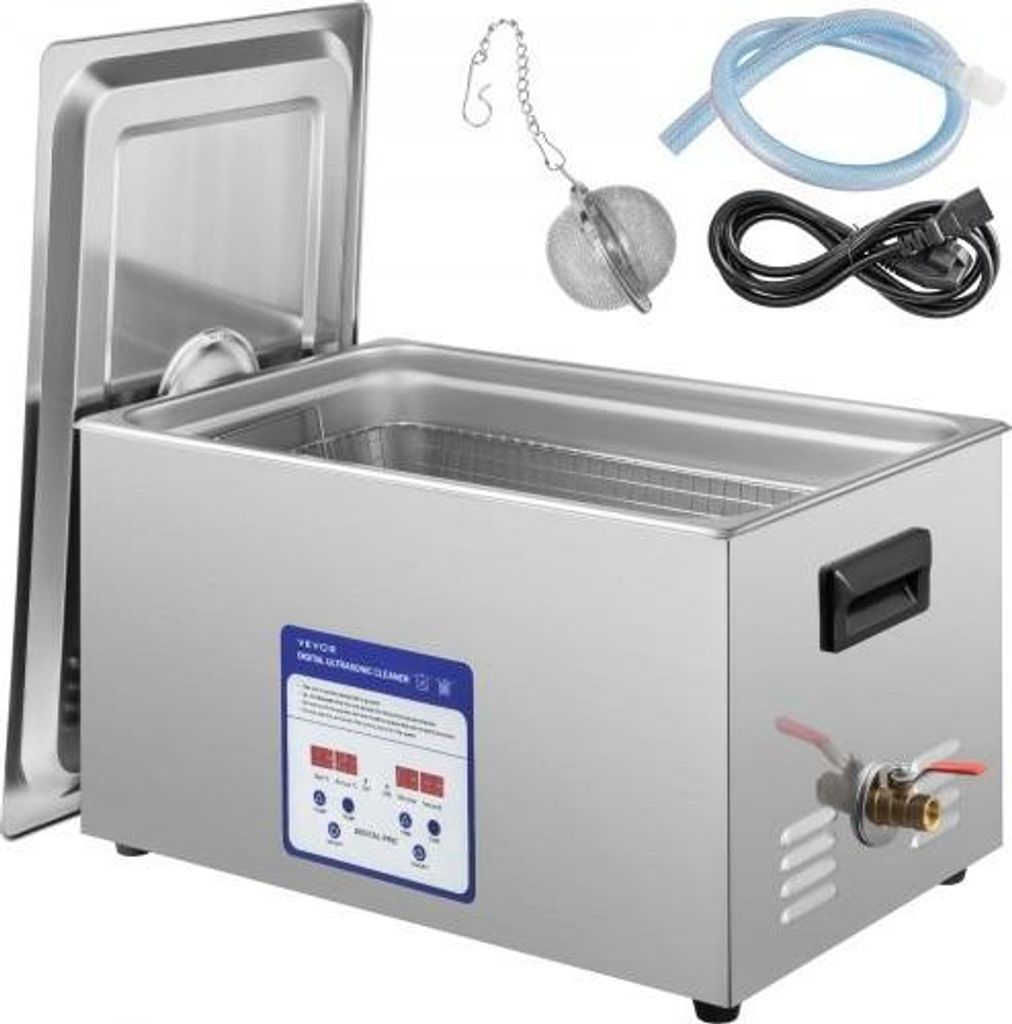 VEVOR Digitaler Ultraschallreiniger, 30 l, Ultraschallreinigungsgerät, 40 kHz, Schallreinigungsgerät, 316 und 304 Edelstahl, Ultraschallreinigung...