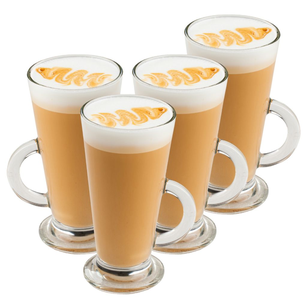 "OTIX Latte Macchiato Gläser 280 ml 4 Stück mit Ohr Cappuccino Gläser"