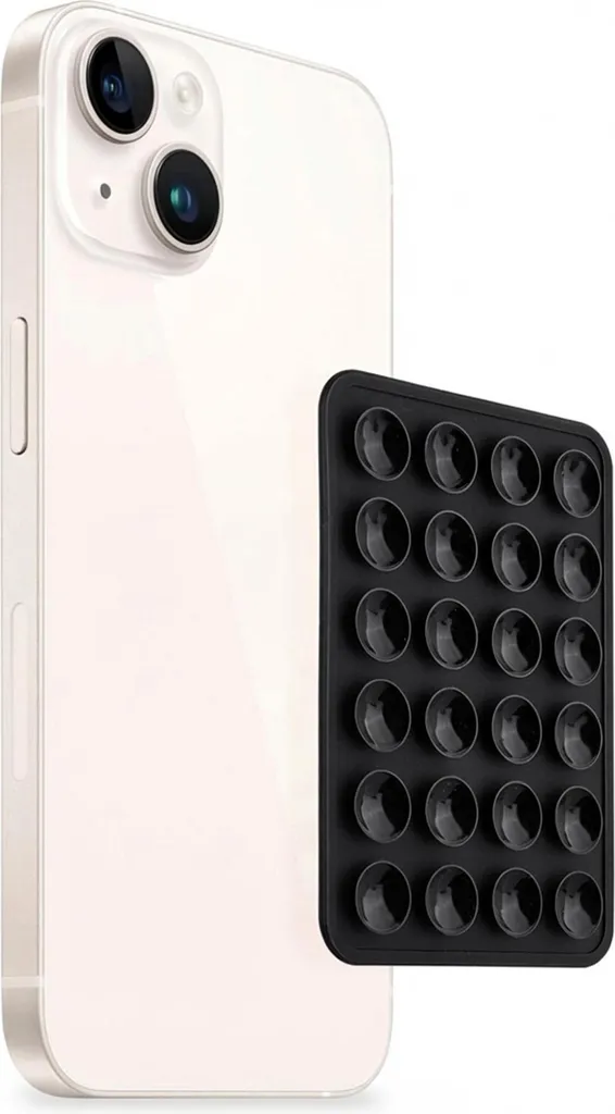 Set 2 Supporti Selencia Smartphone Ventosa - Nero Alta Aderenza