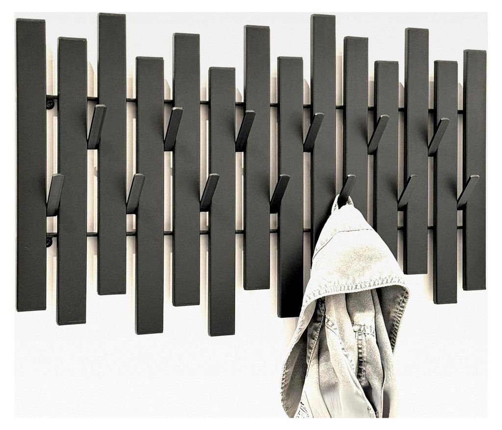 Wandgarderobe Schwarz Metall Modern