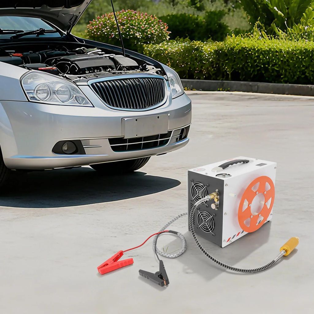 Tragbarer Luftkompressor - PCP Kompressor - 350 W - Elektrisch - Mit Öl- und Wasserabscheider -