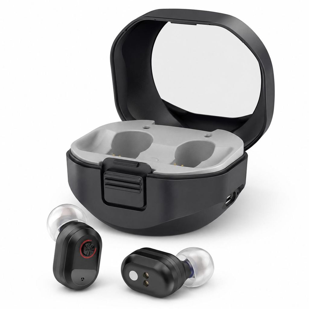 Wiederaufladbarer In-Ear Hörverstärker 2er Set ITC, Produktbild 