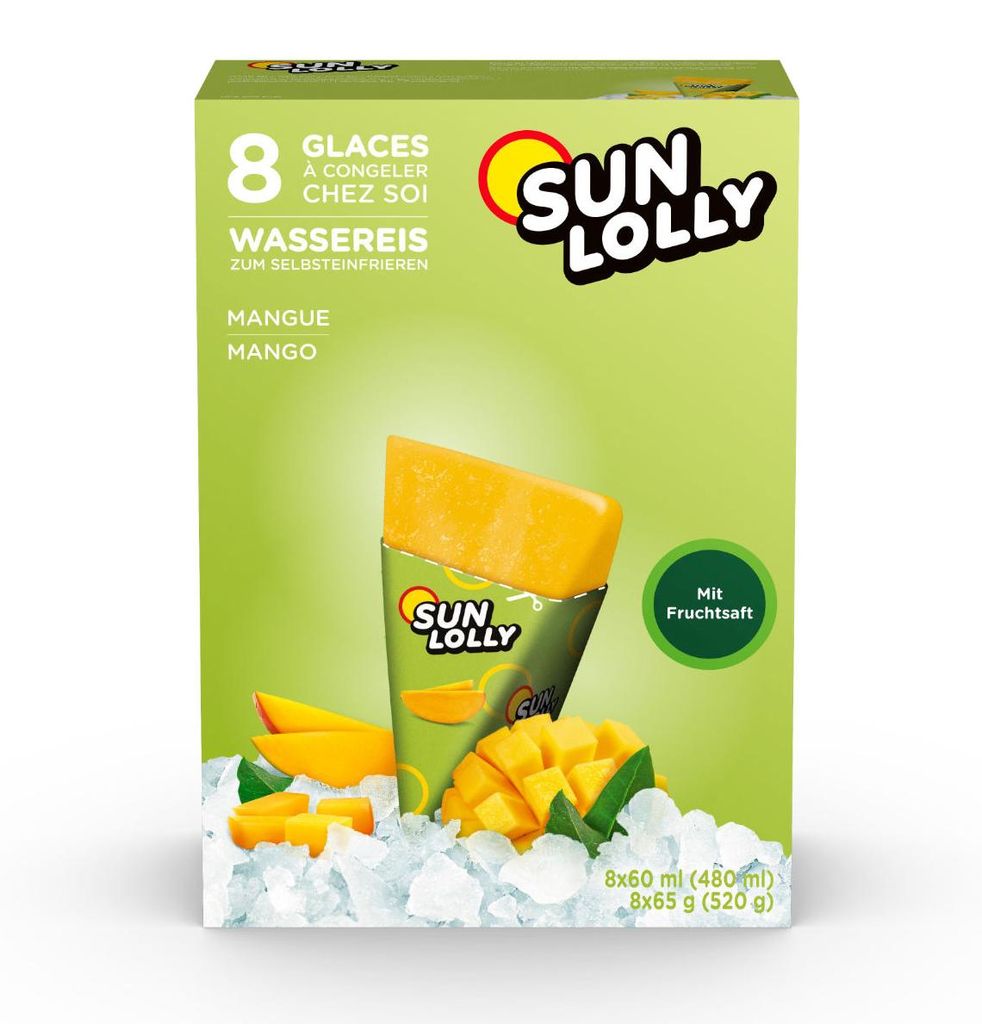 Sun Lolly vodní led k samomrazení s příchutí manga 8 kusů Obrázek produktu 