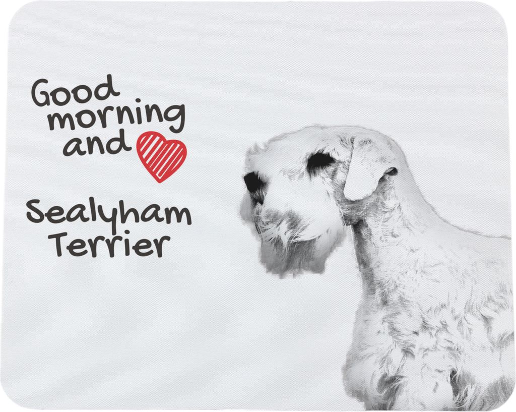 Sealyham Terrier - Mauspad mit Druck, personalisiertes Mauspad mit Hund, einzigartiges Gadget für Büroangestellte von Art-Dog.