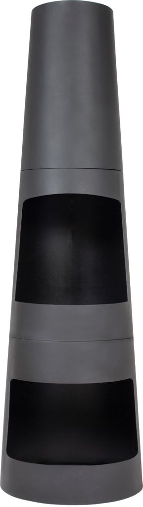 Buschbeck Stahlofen Skyline, schwarz lackierter Stahl, 150 Produktbild 