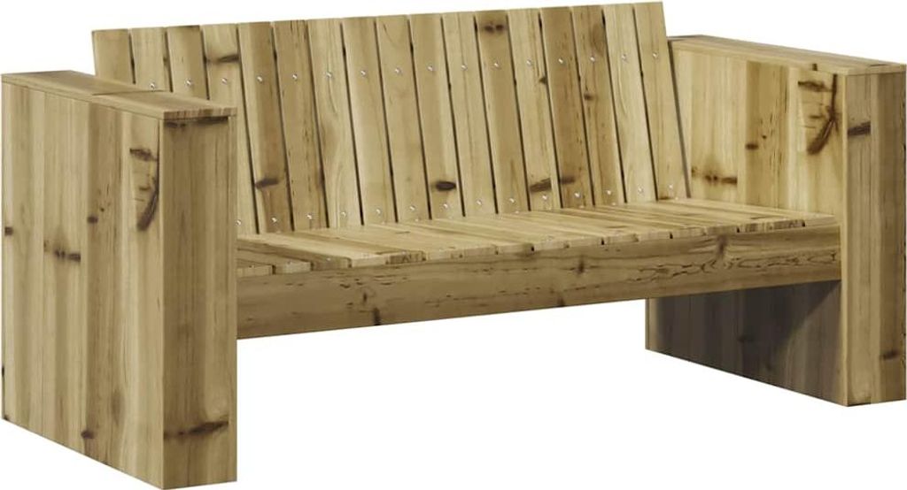 vidaXL Garten-Sofa Grün 134 x 60 x 62 cm Massives Kiefernholz