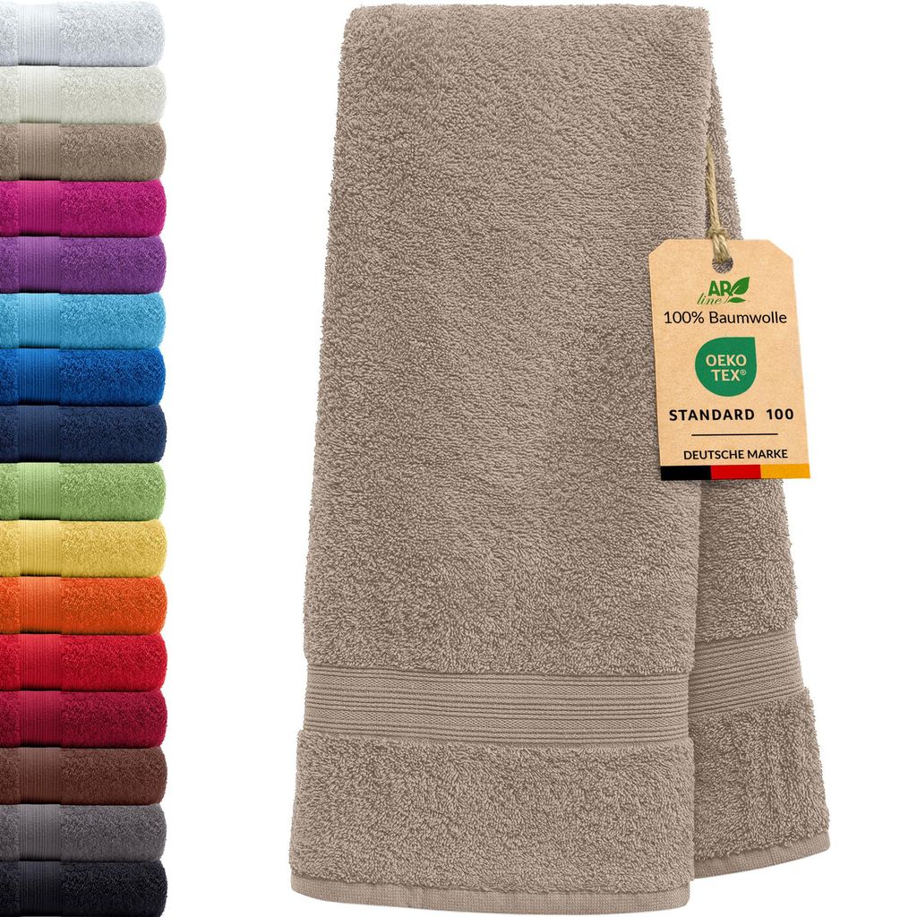 AR Line ARIZONA Handtuch-Serie – 500 g/m² Frottier in 9 Größen verfügbar, Größe: Duschtuch 70x140 cm, Farbe: Beige