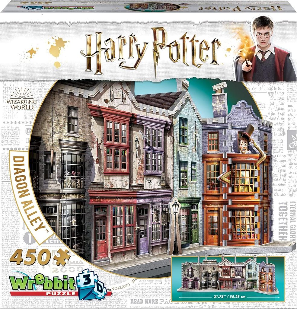 Winkelgasse/Diagon Alley - Harry Potter/ 3D-Puzzle 450 Produktbild