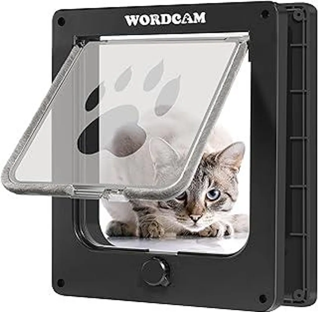 Wordcam Porta Gatti Grande Design Nero - Gattaiola 4 Vie Silenziosa