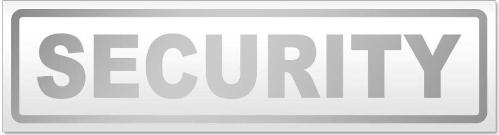 Kiwistar Security Magnetschild Schild magnetisch - 20cm Silber - Magnetfolie für Auto PKW Kfz