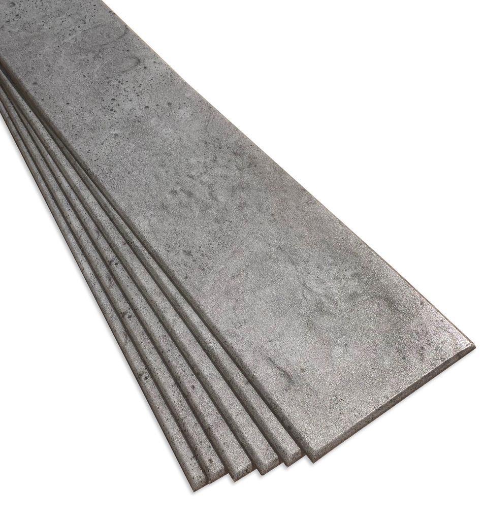 DECCART | Deckenpaneele | Dekorative Schaumstoffpaneele | Bretter Dunkler Architekturbeton | Set 12 x 100x16,7 cm | 2 m²