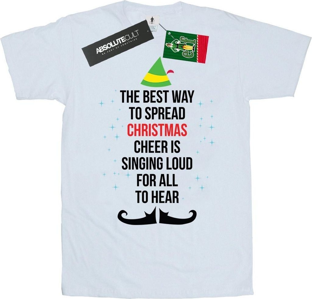 Elf - "Christmas Cheer" T-Shirt für Damen BI21942 (XL) (Weiß)