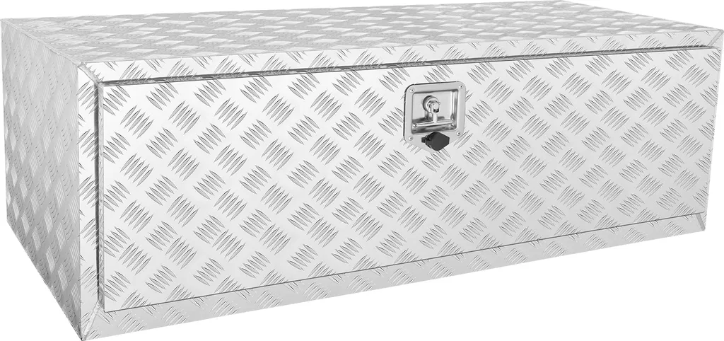 Boîte à Outils Aluminium Étanche 1219 mm pour Remorque et Pick-up Noir