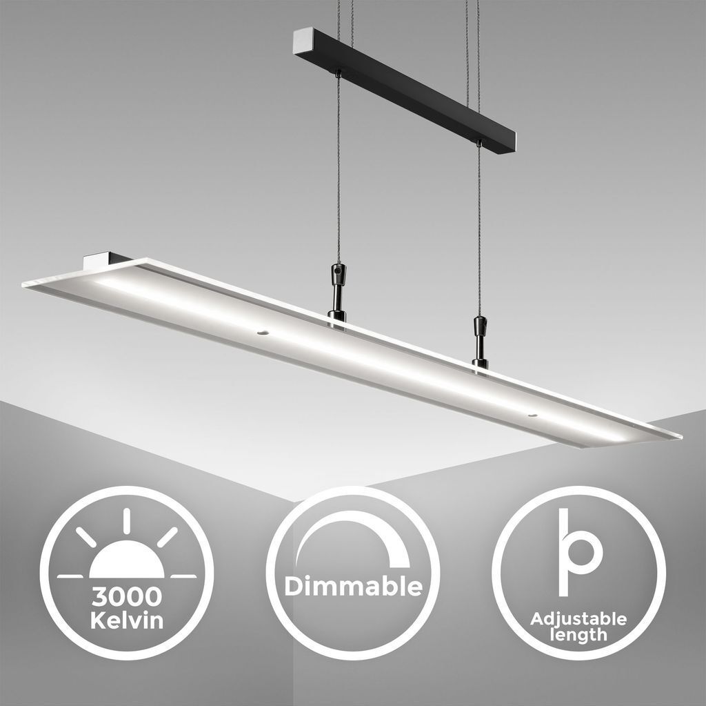 B.K.Licht Lampadario LED a sospensione, luce dimmerabile, Immagine del prodotto 