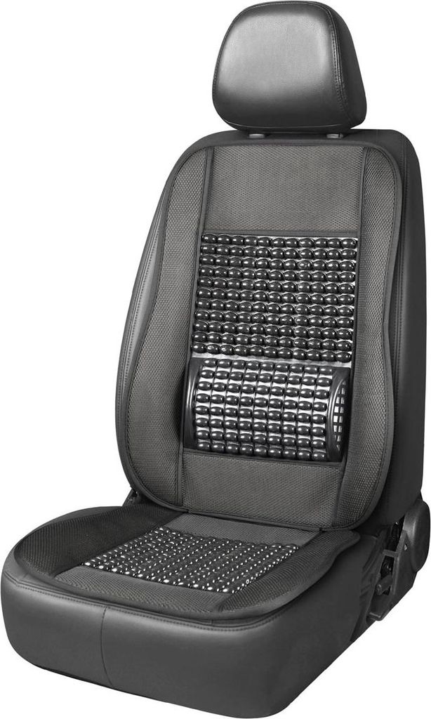 Mata Na Fotel Z Podparciem Ledzwiowym 110X46Cm Czarny Zdjęcie produktu 